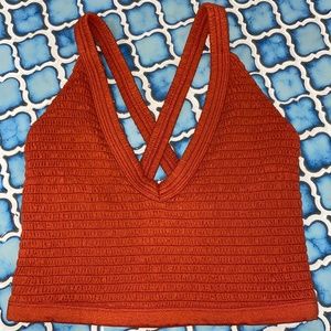 RED FREE PEOPLE BATHING SUIT TOP
